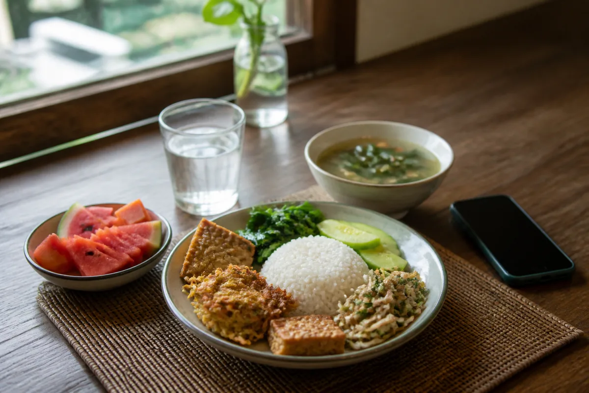 Foto editorial tanpa manusia untuk artikel Makan dengan Sadar di Tengah Ritme Cepat